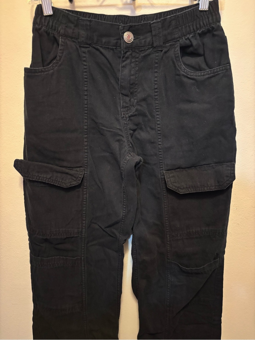 Aeropostale Black Wide-Leg Cargo Pants